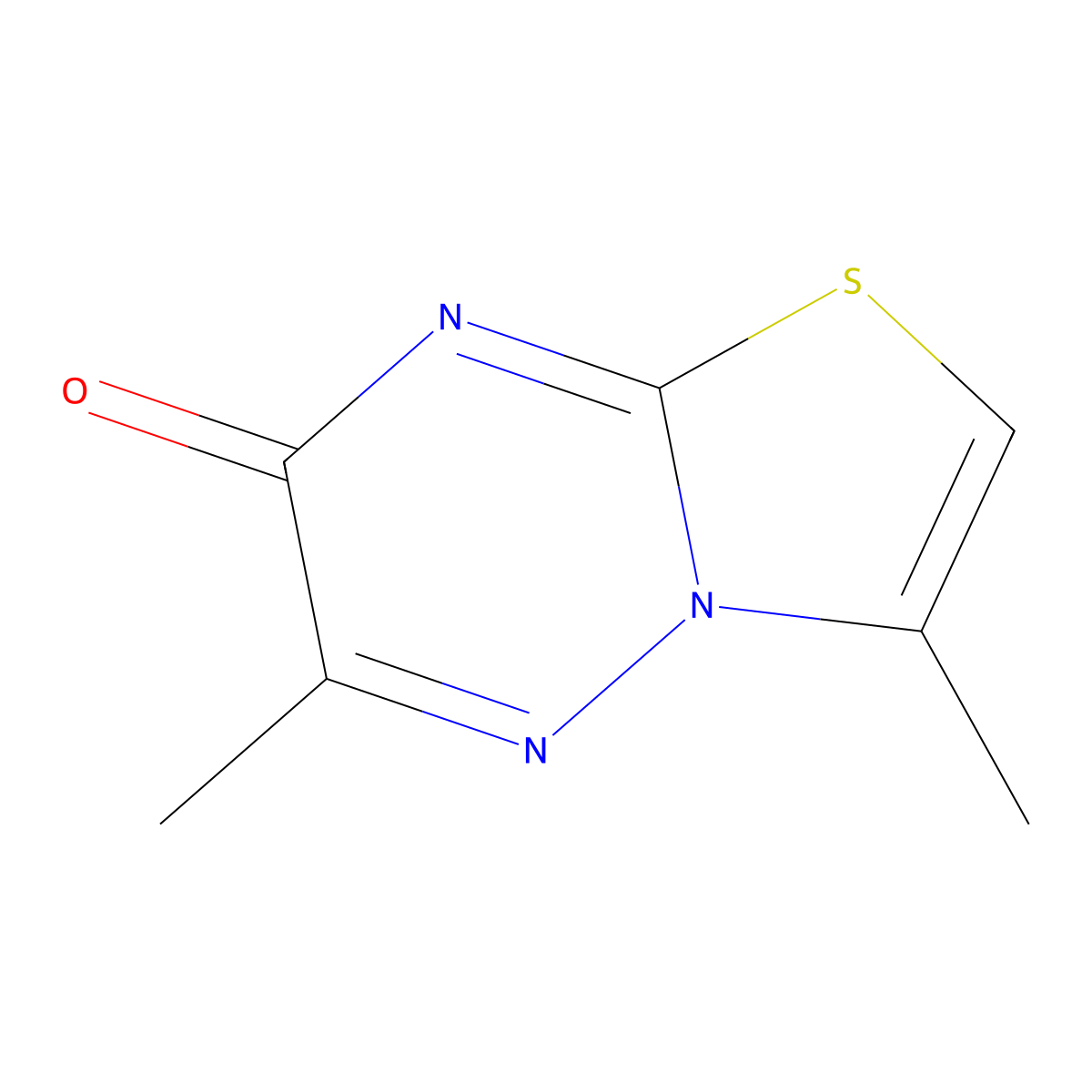 3,6-dimethyl-7H-[1,3]thiazolo[3,2-b][1,2,4]triazin-7-one molecular structure, CAS 16943-22-9