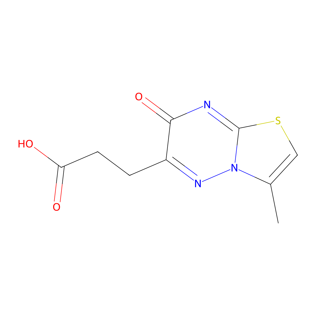 3-(3-Methyl-7-oxo-7H-thiazolo[3,2-b][1,2,4]triazin-6-yl)propanoic acid molecular structure, CAS 16943-35-4