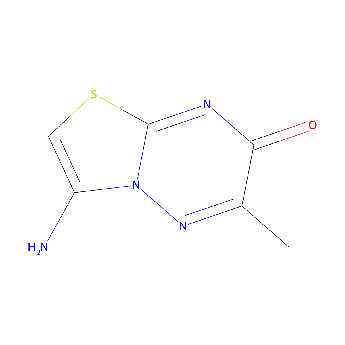 3-Amino-6-methyl-thiazolo[3,2-b][1,2,4]triazin-7-one molecular structure, CAS 16943-37-6