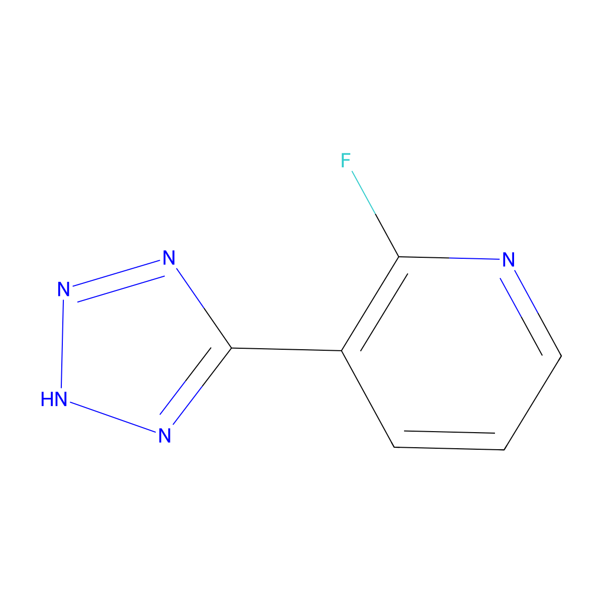 2-fluoro-3-(1H-1,2,3,4-tetrazol-5-yl)pyridine molecular structure, CAS 1694302-02-7