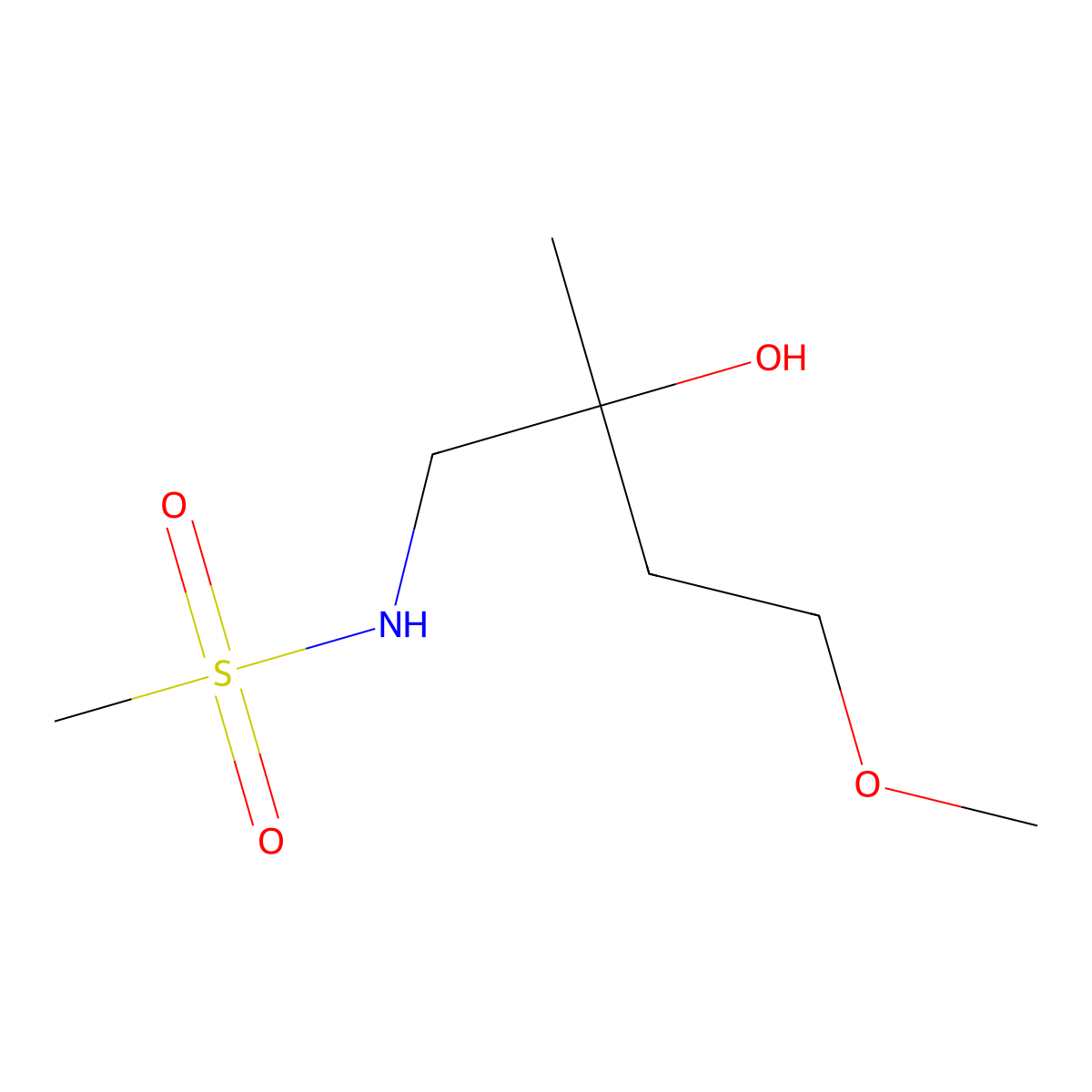 N-(2-Hydroxy-4-methoxy-2-methylbutyl)methanesulfonamide molecular structure, CAS 1694356-31-4