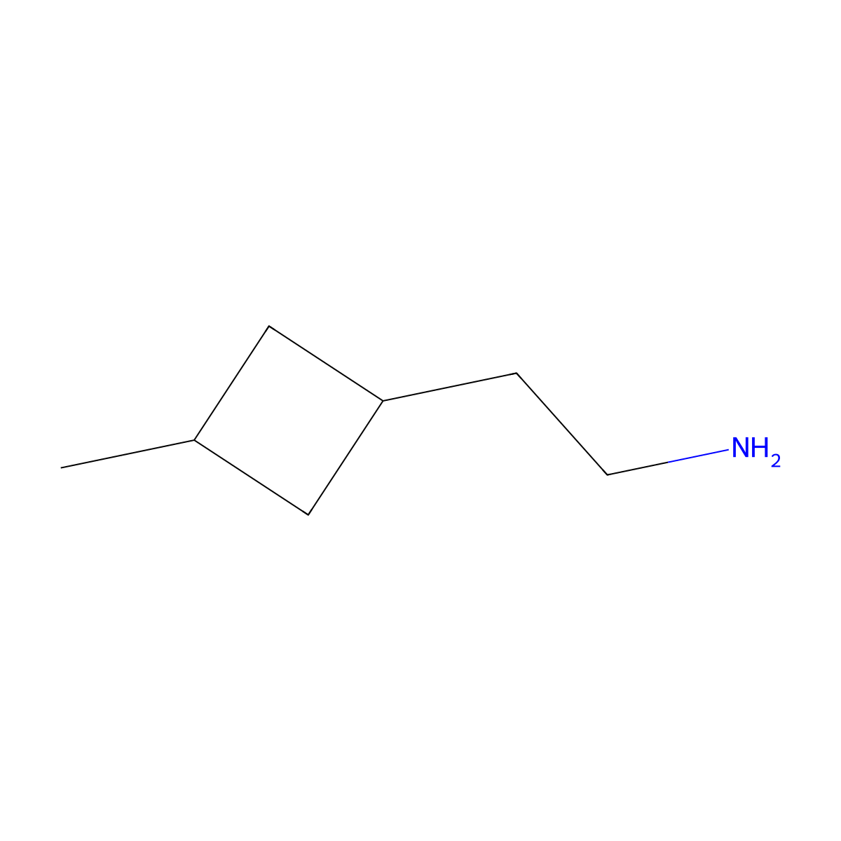 2-(3-Methylcyclobutyl)ethan-1-amine molecular structure, CAS 1694374-22-5