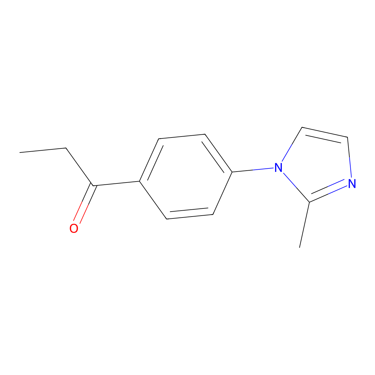 1-[4-(2-methyl-1H-imidazol-1-yl)phenyl]propan-1-one molecular structure, CAS 1694387-87-5