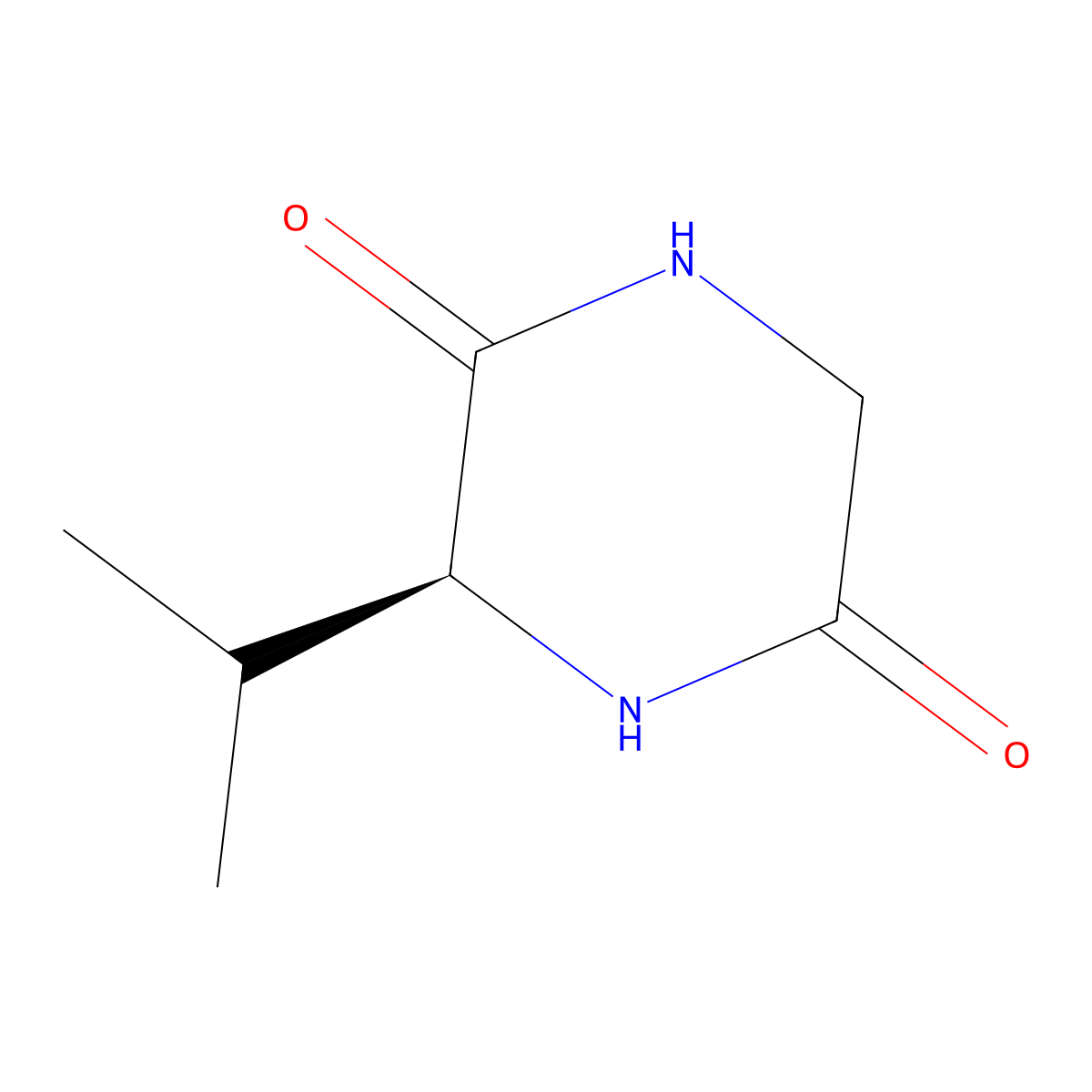 (S)-3-Isopropyl-2,5-piperazinedione molecular structure, CAS 16944-60-8