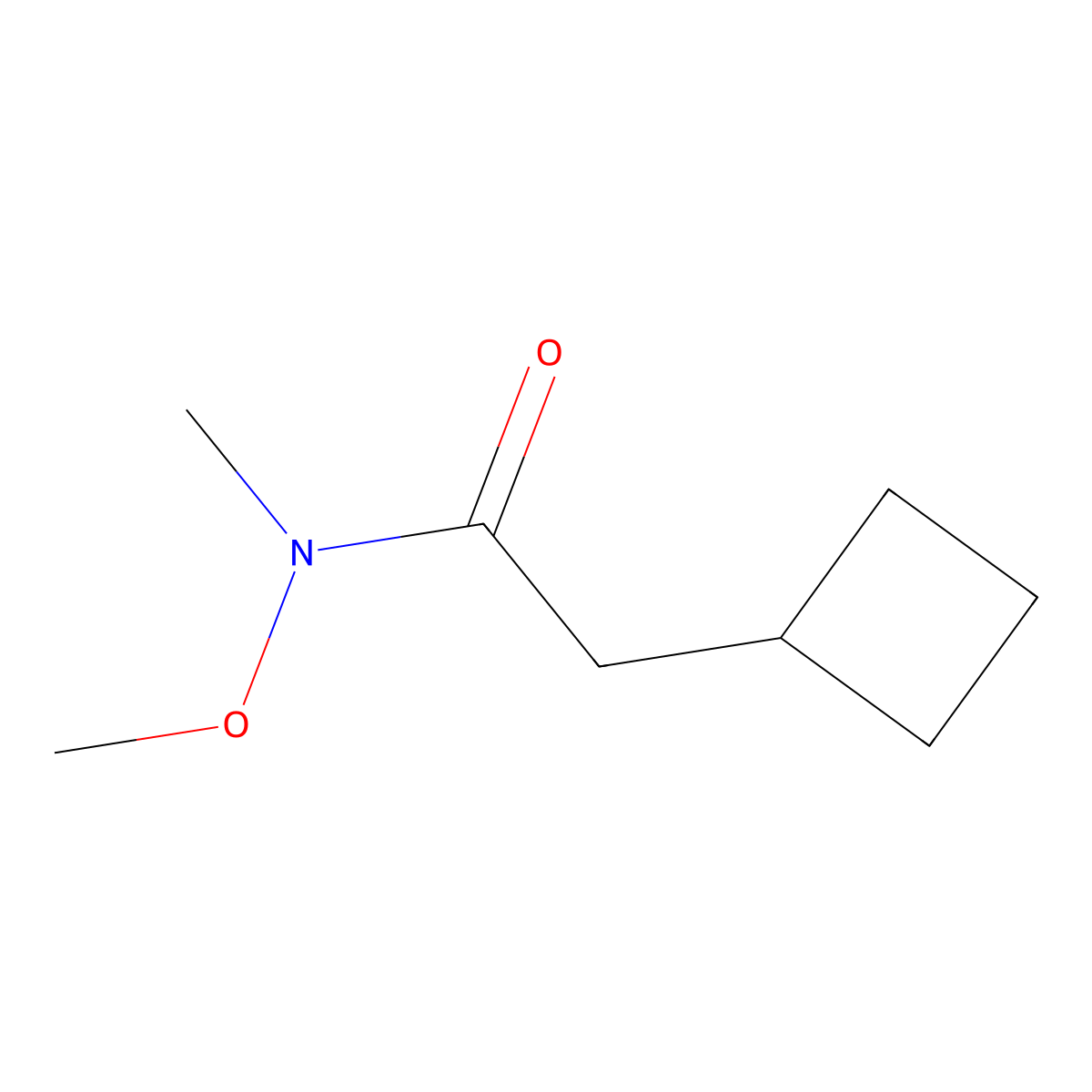 2-Cyclobutyl-n-methoxy-n-methylacetamide molecular structure, CAS 1694408-53-1