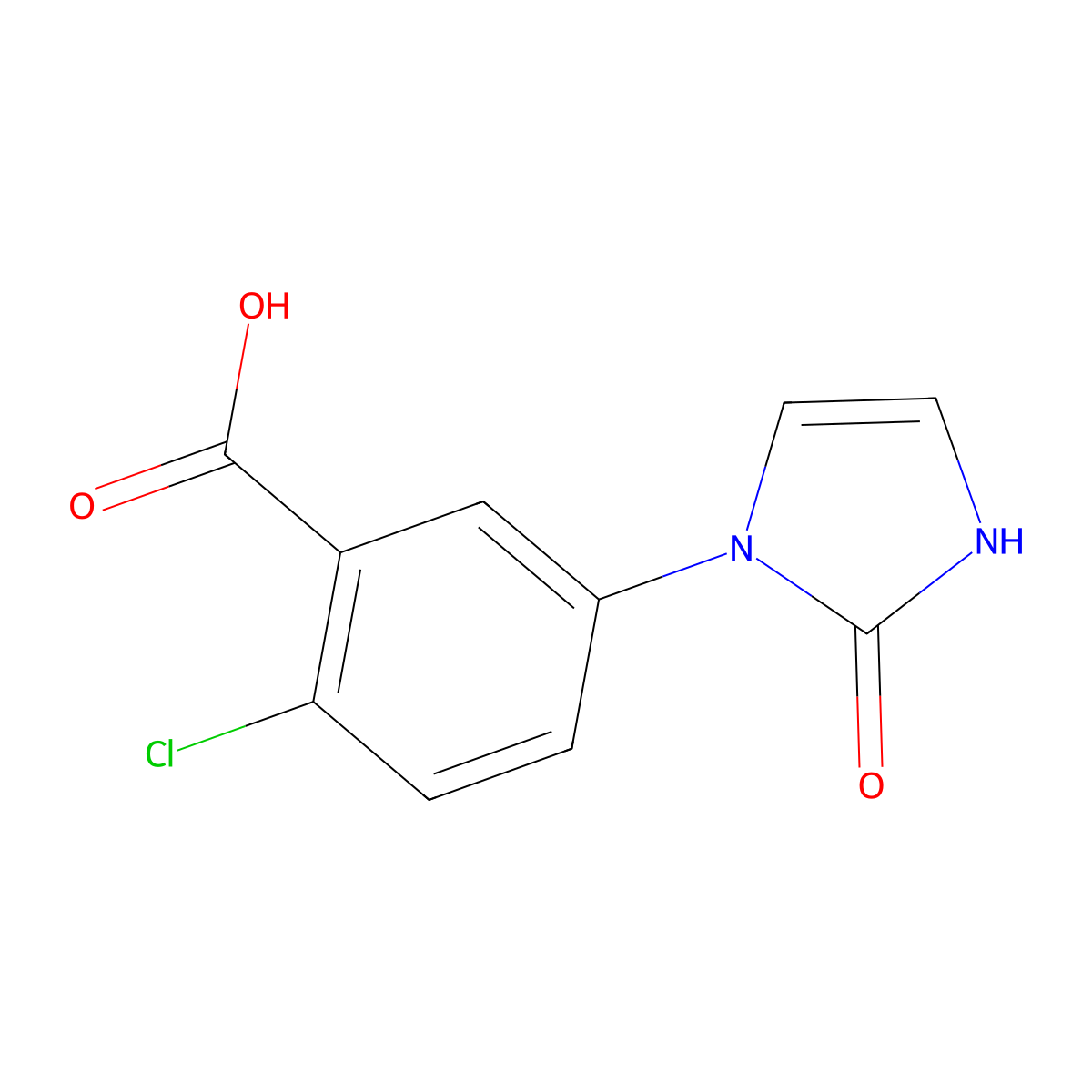 2-chloro-5-(2-oxo-2,3-dihydro-1H-imidazol-1-yl)benzoic acid molecular structure, CAS 1694420-26-2