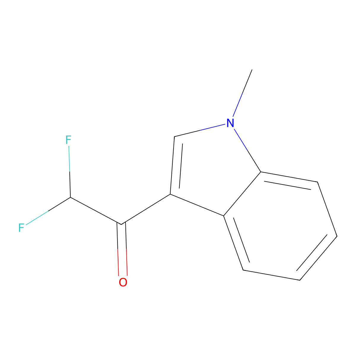 2,2-difluoro-1-(1-methyl-1H-indol-3-yl)ethan-1-one molecular structure, CAS 1694420-45-5