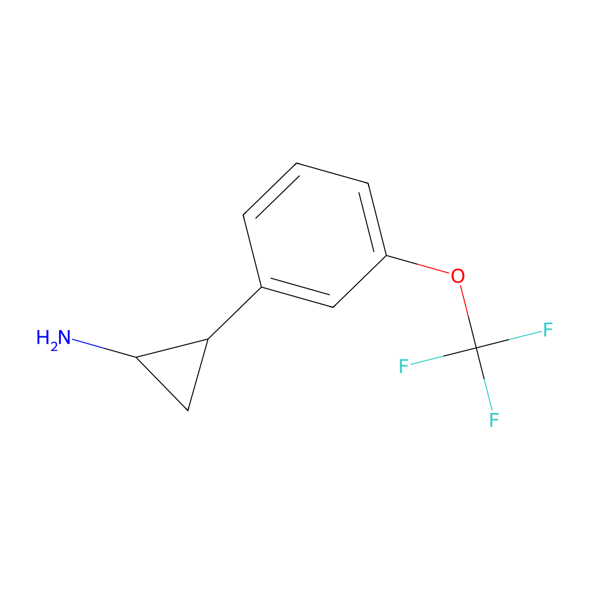 2-[3-(Trifluoromethoxy)phenyl]cyclopropan-1-amine molecular structure, CAS 1694427-35-4