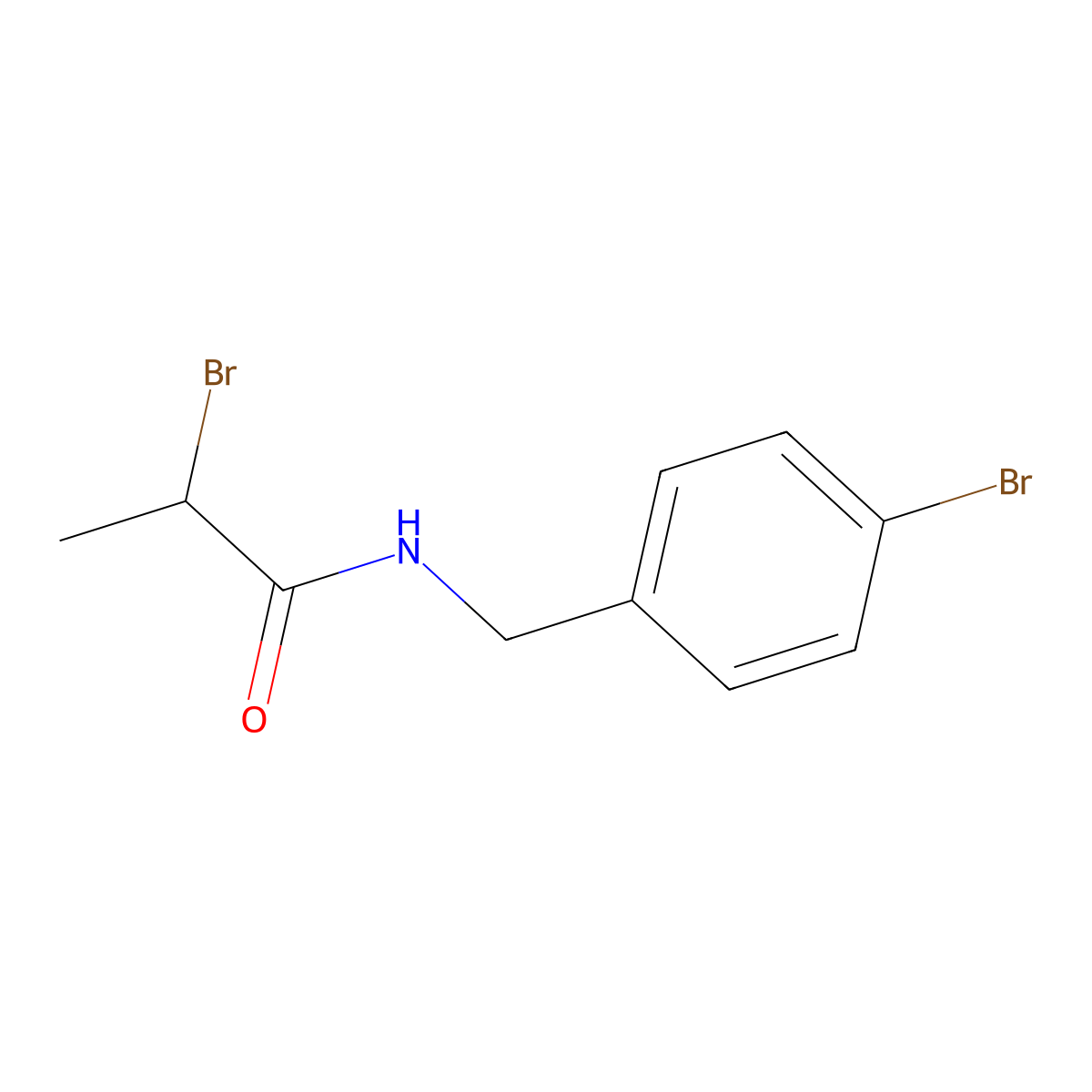 2-Bromo-N-(4-bromobenzyl)propanamide molecular structure, CAS 1694443-95-2