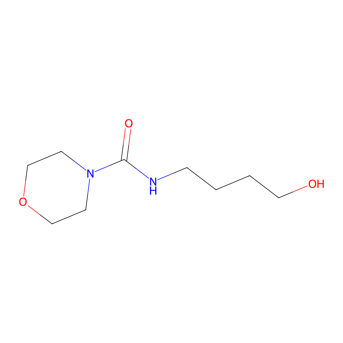 N-(4-hydroxybutyl)morpholine-4-carboxamide molecular structure, CAS 1694444-24-0