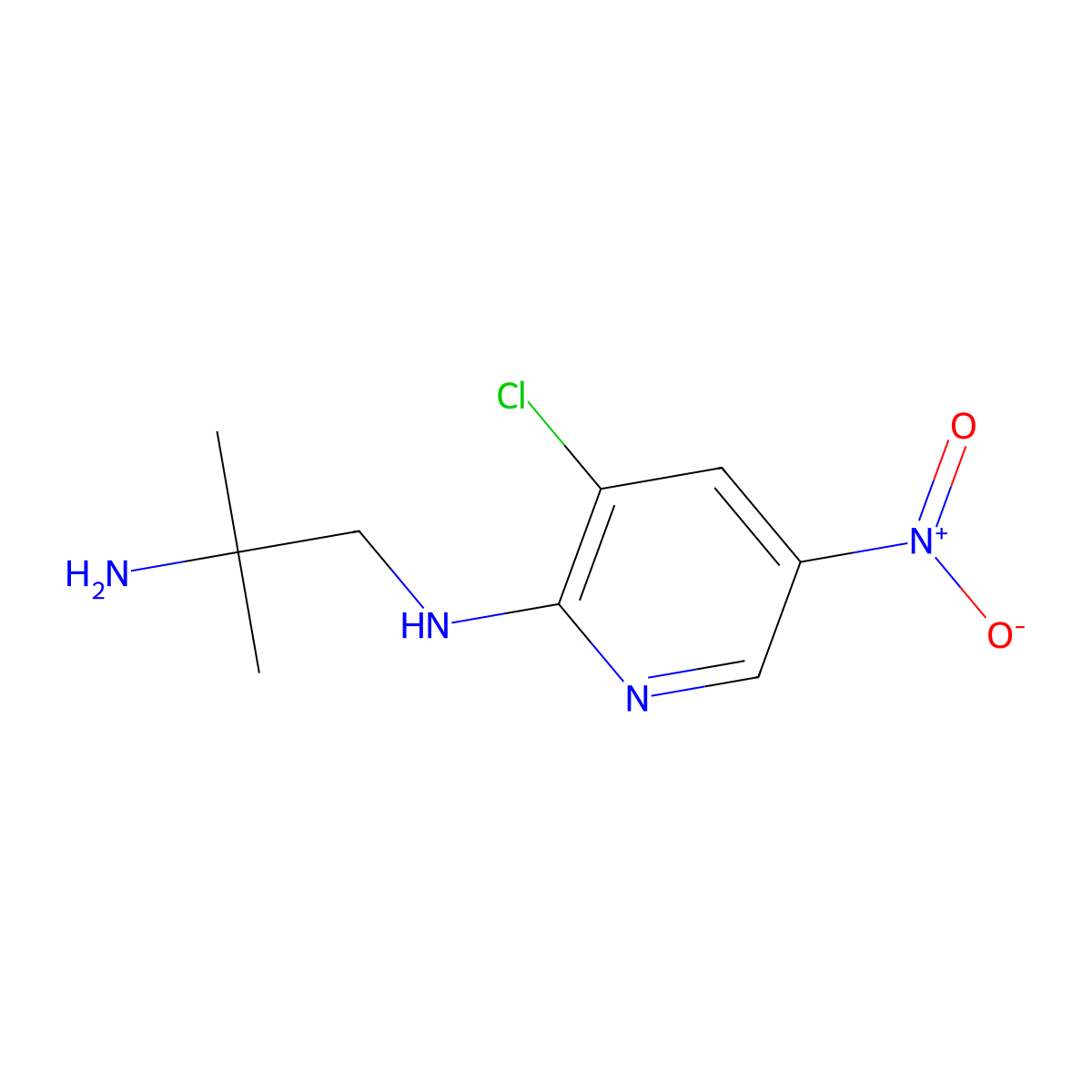 N1-(3-chloro-5-nitropyridin-2-yl)-2-methylpropane-1,2-diamine molecular structure, CAS 1694445-65-2