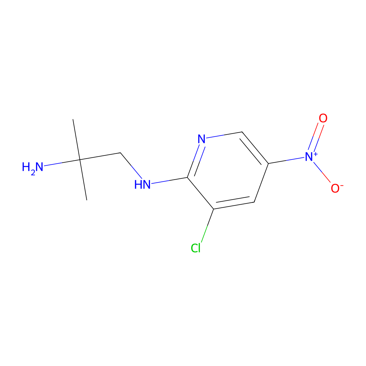 N1-(3-chloro-5-nitropyridin-2-yl)-2-methylpropane-1,2-diamine molecular structure, CAS 1694445-65-2