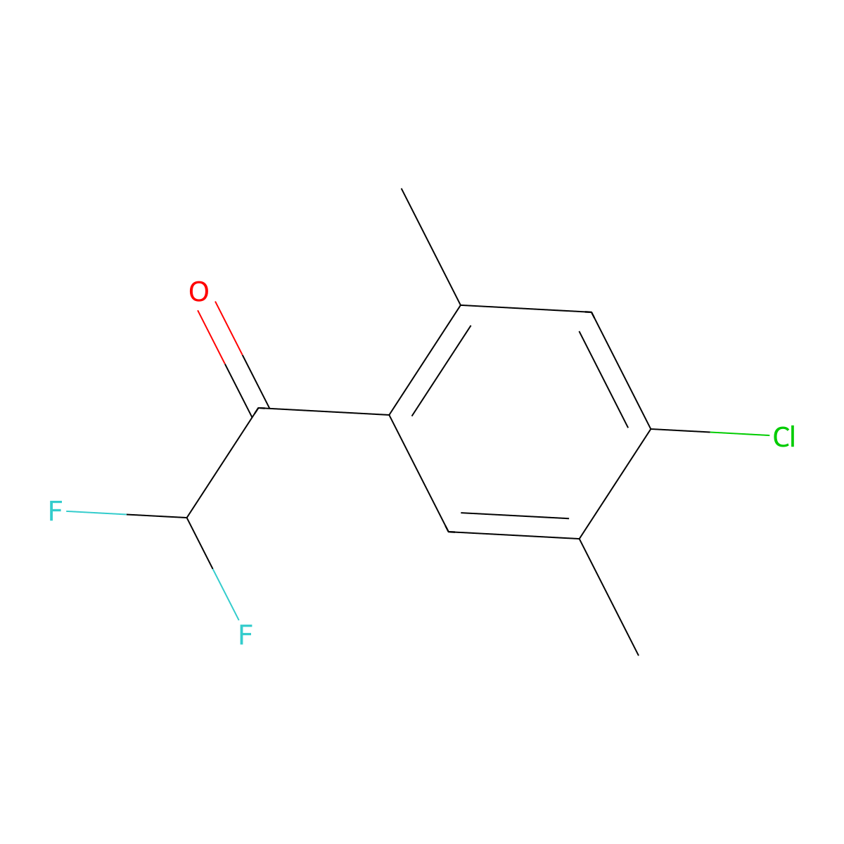 1-(4-Chloro-2,5-dimethylphenyl)-2,2-difluoroethan-1-one molecular structure, CAS 1694461-43-2