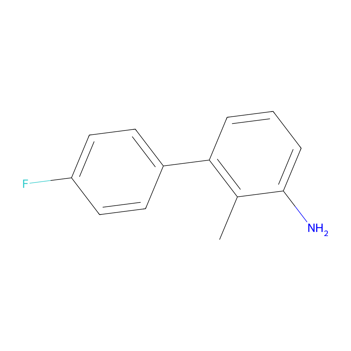 4'-Fluoro-2-methyl-[1,1'-biphenyl]-3-amine molecular structure, CAS 1694468-64-8