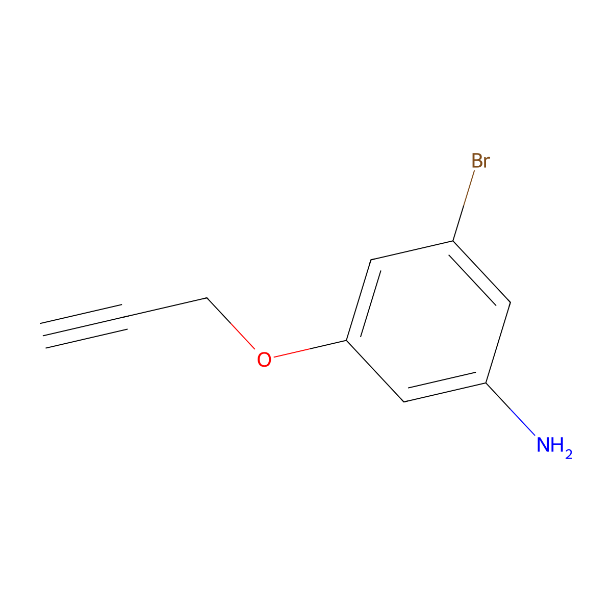 3-Bromo-5-(prop-2-yn-1-yloxy)aniline molecular structure, CAS 1694484-77-9
