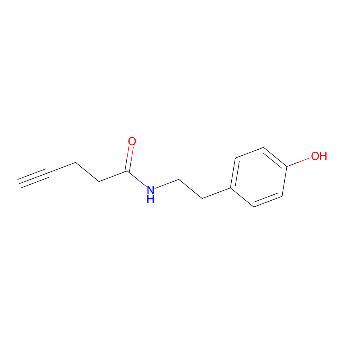 Alkyne tyramide molecular structure, CAS 1694495-59-4