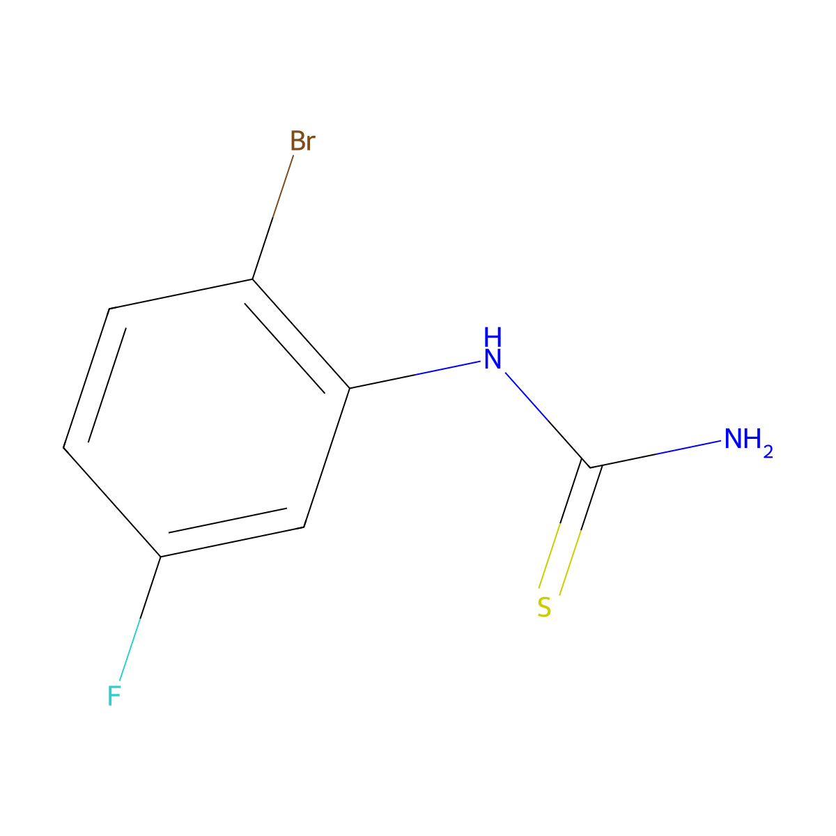 (2-Bromo-5-fluorophenyl)thiourea molecular structure, CAS 1694497-17-0