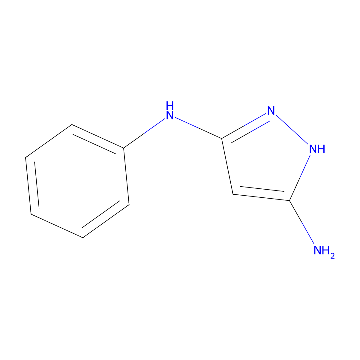 N3-phenyl-1H-pyrazole-3,5-diamine molecular structure, CAS 16945-71-4