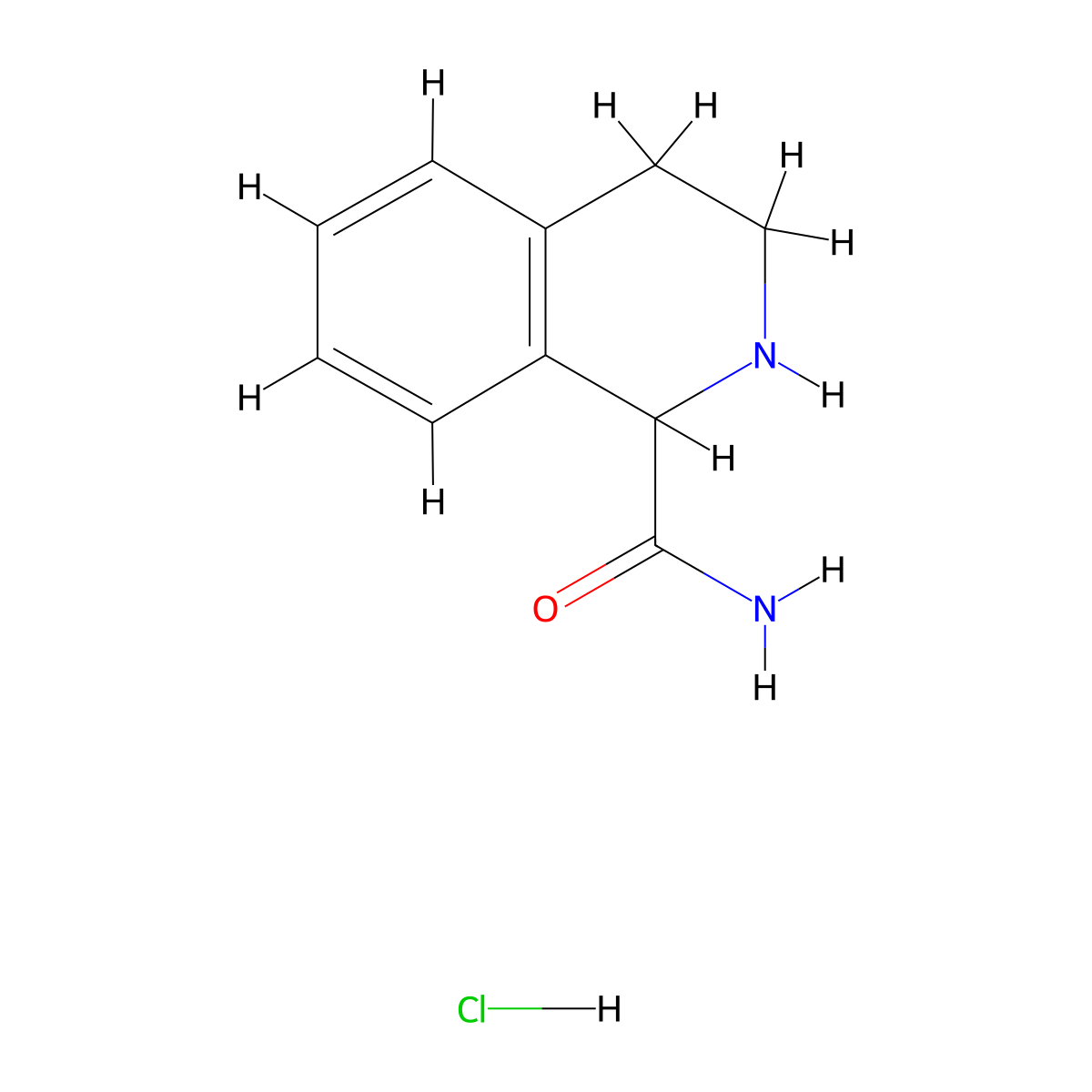 1,2,3,4-Tetrahydroisoquinoline-1-carboxamide hydrochloride molecular structure, CAS 16945-73-6