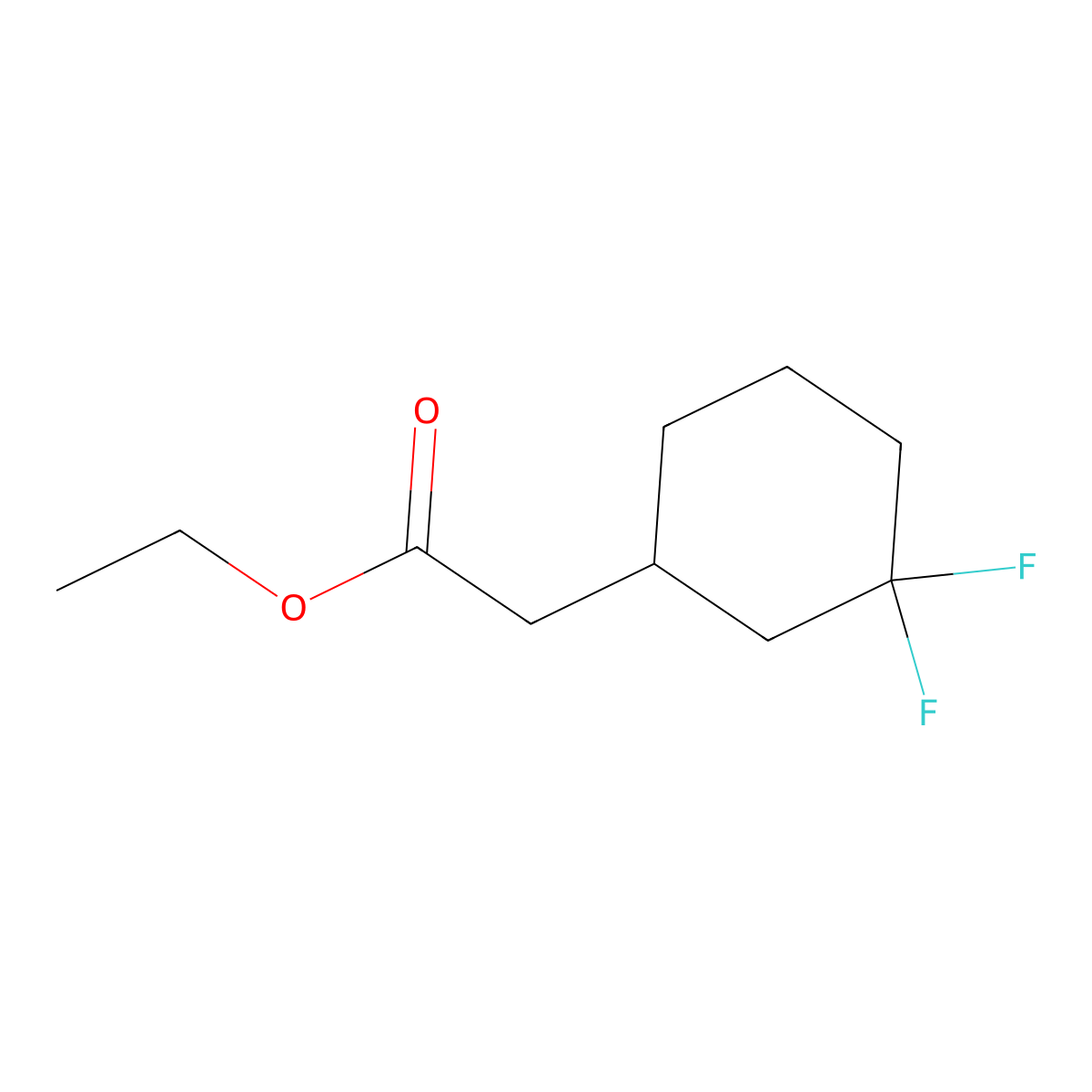 Ethyl 2-(3,3-difluorocyclohexyl)acetate molecular structure, CAS 1694540-47-0