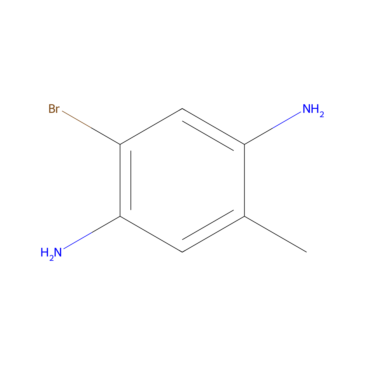 2-Bromo-5-methylbenzene-1,4-diamine molecular structure, CAS 1694546-38-7