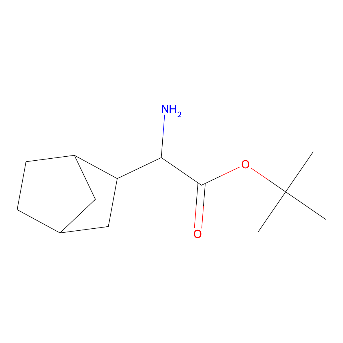 Tert-butyl 2-amino-2-{bicyclo[2.2.1]heptan-2-yl}acetate molecular structure, CAS 1694560-31-0