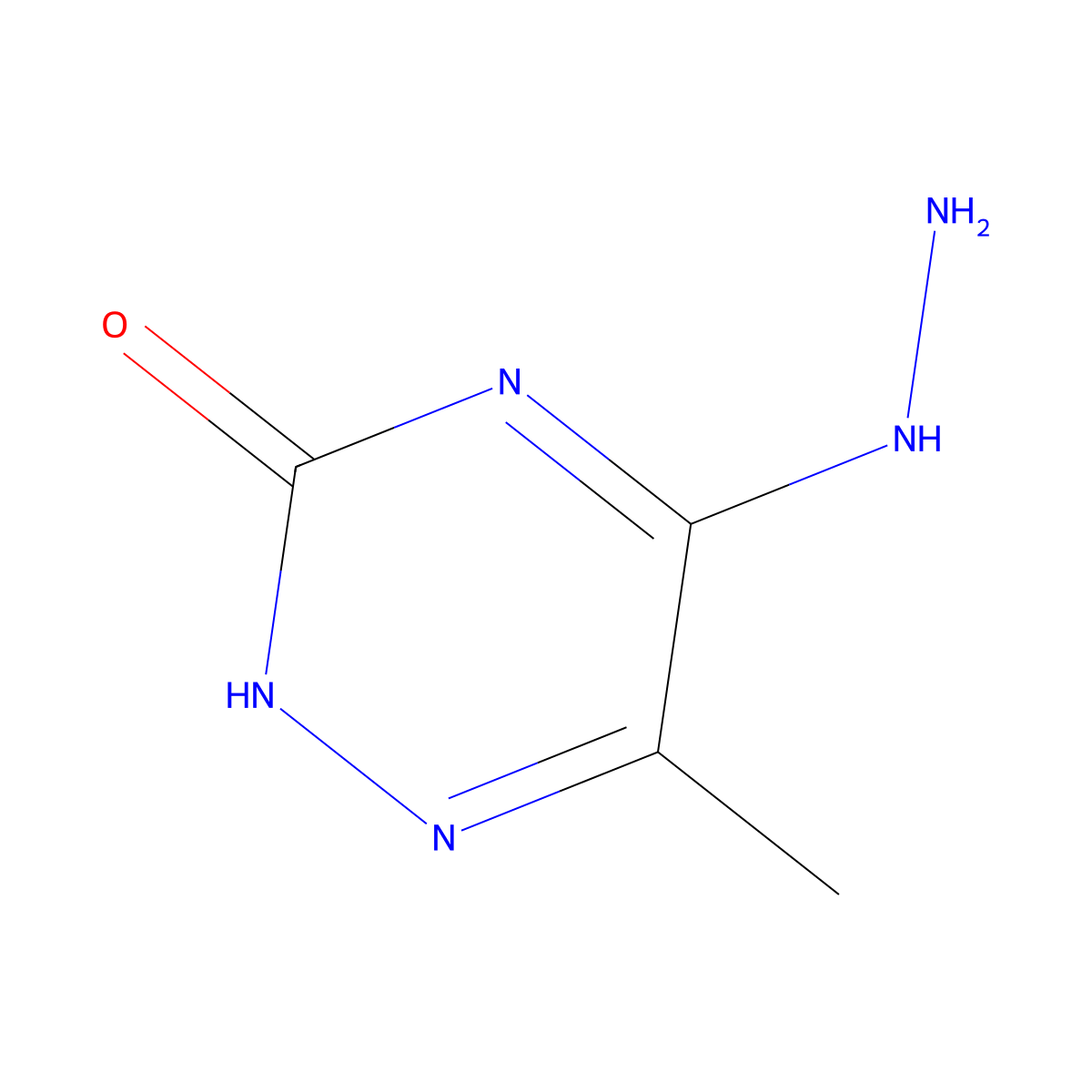 5-hydrazinyl-6-methyl-1,2,4-triazin-3(2H)-one molecular structure, CAS 16946-87-5