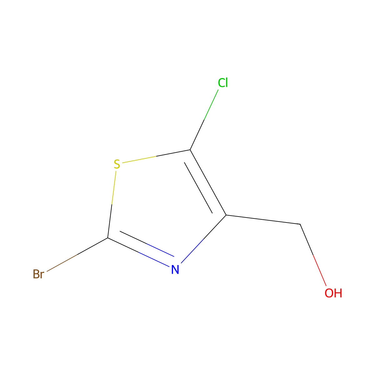(2-Bromo-5-chlorothiazol-4-YL)methanol molecular structure, CAS 1694627-01-4