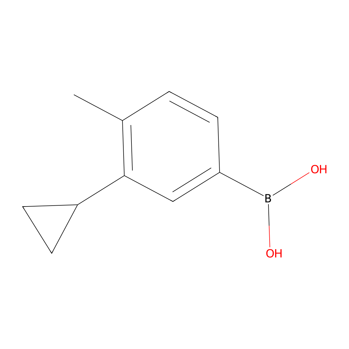 (3-Cyclopropyl-4-methylphenyl)boronic acid molecular structure, CAS 1694666-99-3