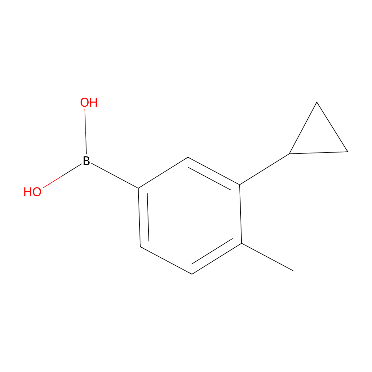 (3-Cyclopropyl-4-methylphenyl)boronic acid molecular structure, CAS 1694666-99-3