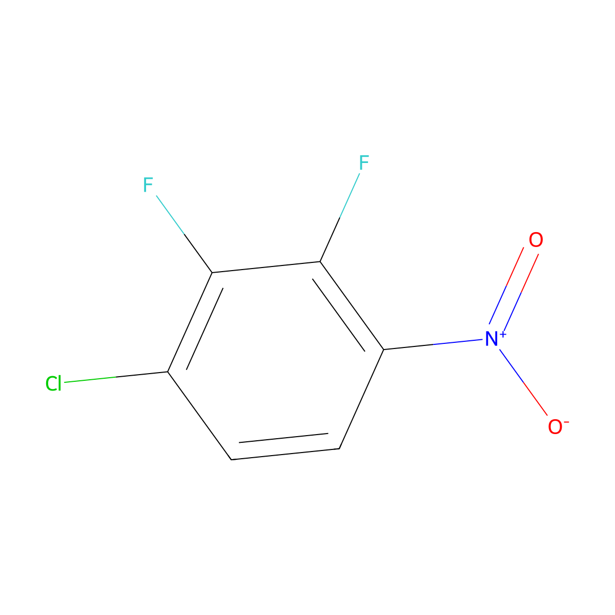 1-Chloro-2,3-difluoro-4-nitrobenzene molecular structure, CAS 169468-80-8