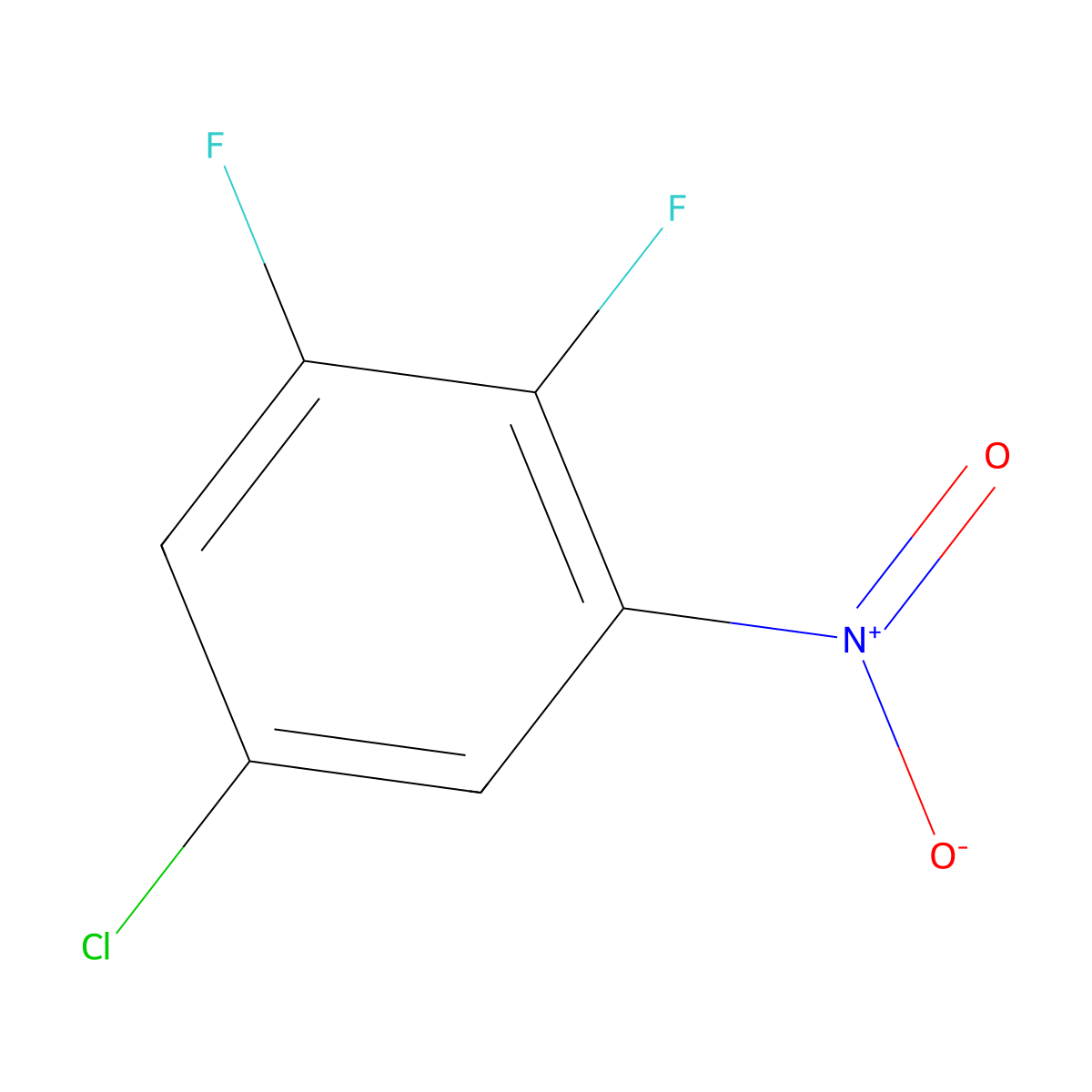 5-Chloro-1,2-difluoro-3-nitrobenzene molecular structure, CAS 169468-81-9