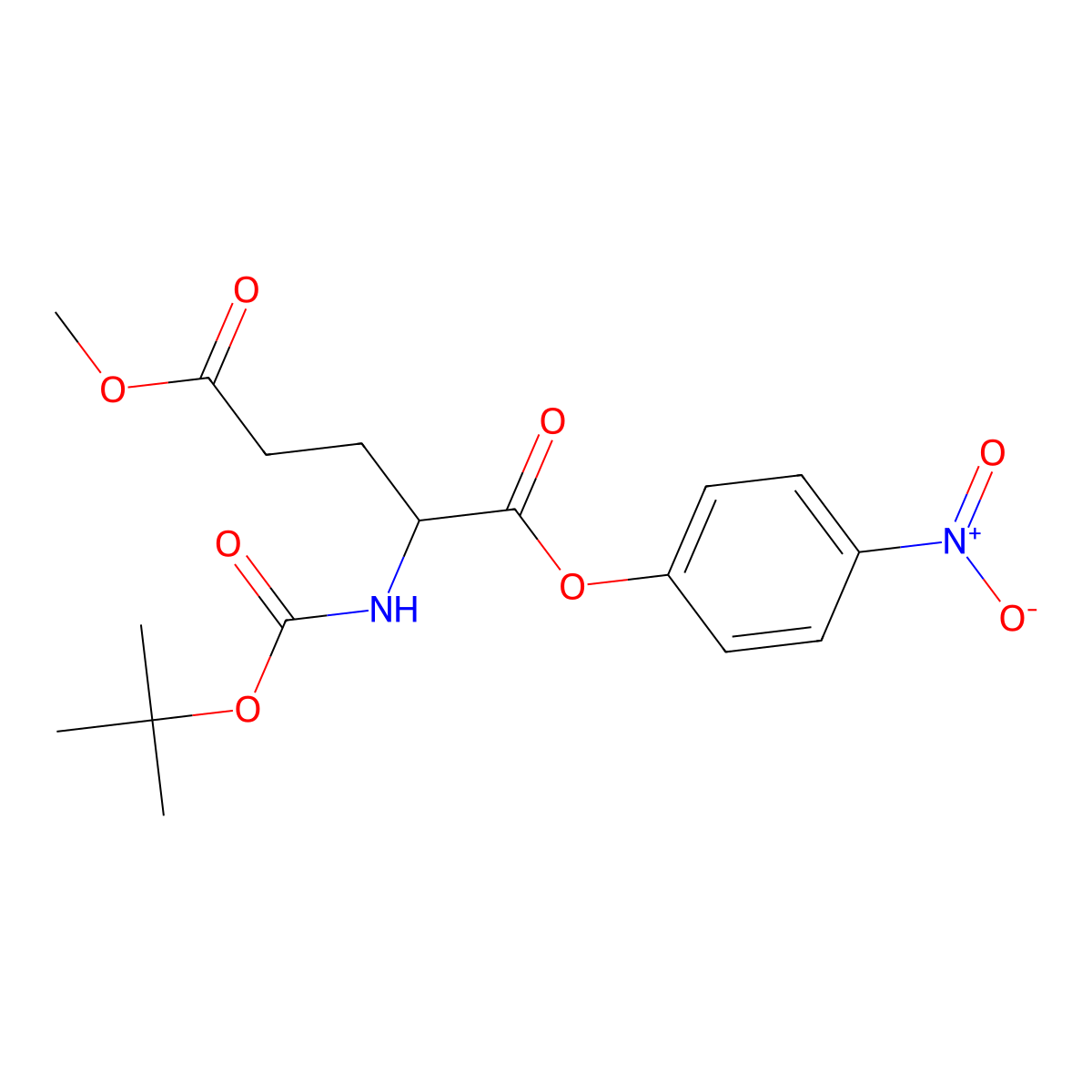Boc-glu(ome)-onp molecular structure, CAS 16947-07-2