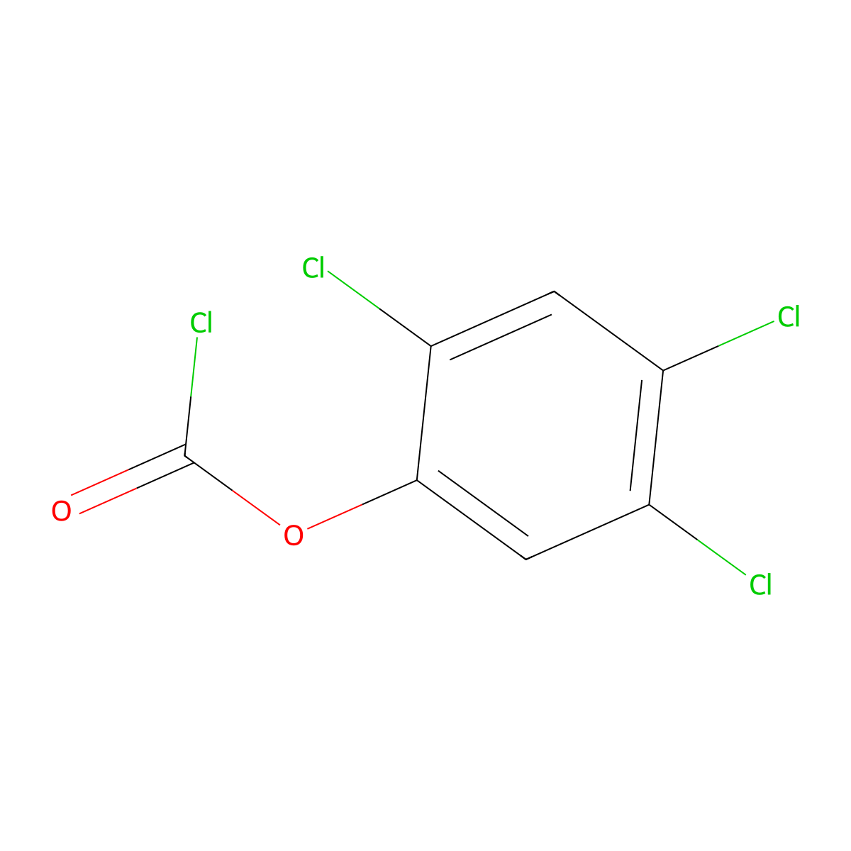 Carbonochloridic acid, 2,4,5-trichlorophenyl ester molecular structure, CAS 16947-69-6