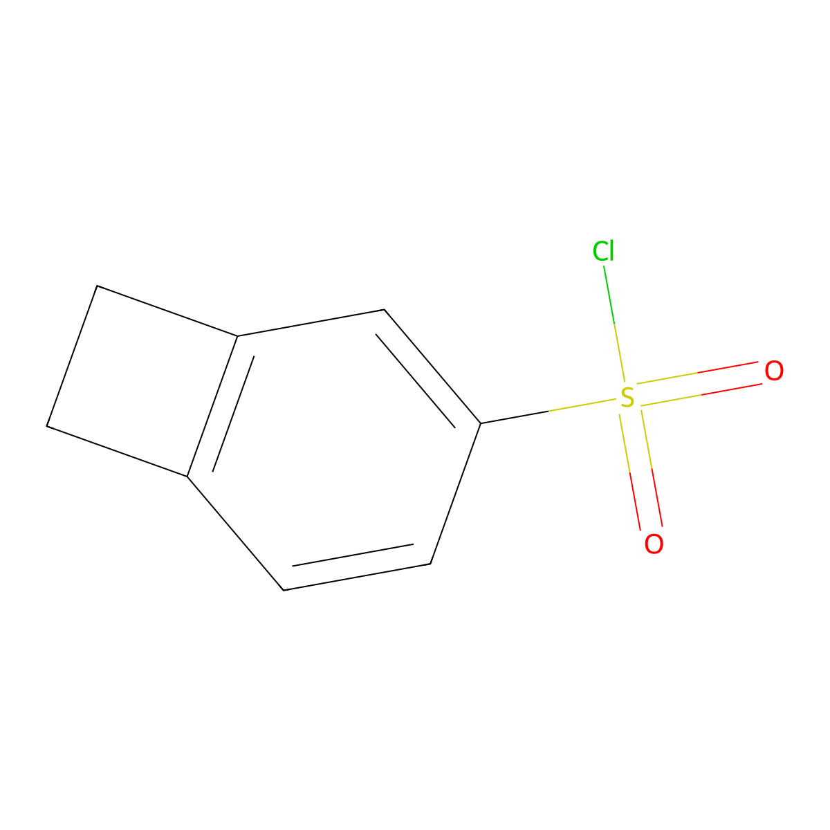 Bicyclo(4.2.0)octa-1,3,5-triene-3-sulfonyl chloride molecular structure, CAS 169473-62-5