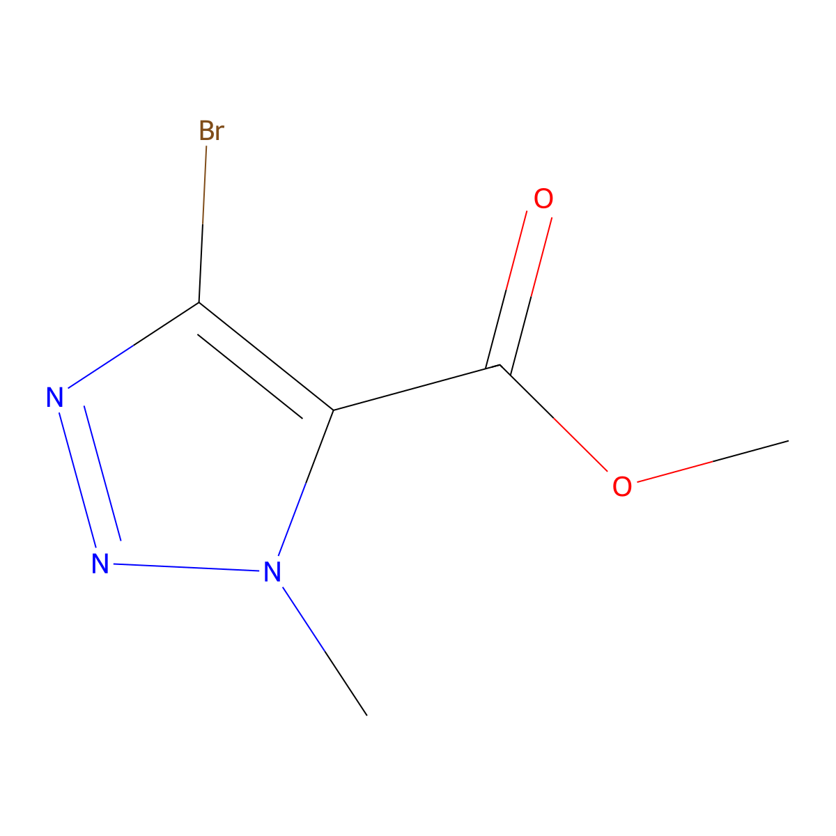 methyl 4-bromo-1-methyl-1H-1,2,3-triazole-5-carboxylate molecular structure, CAS 1694737-27-3