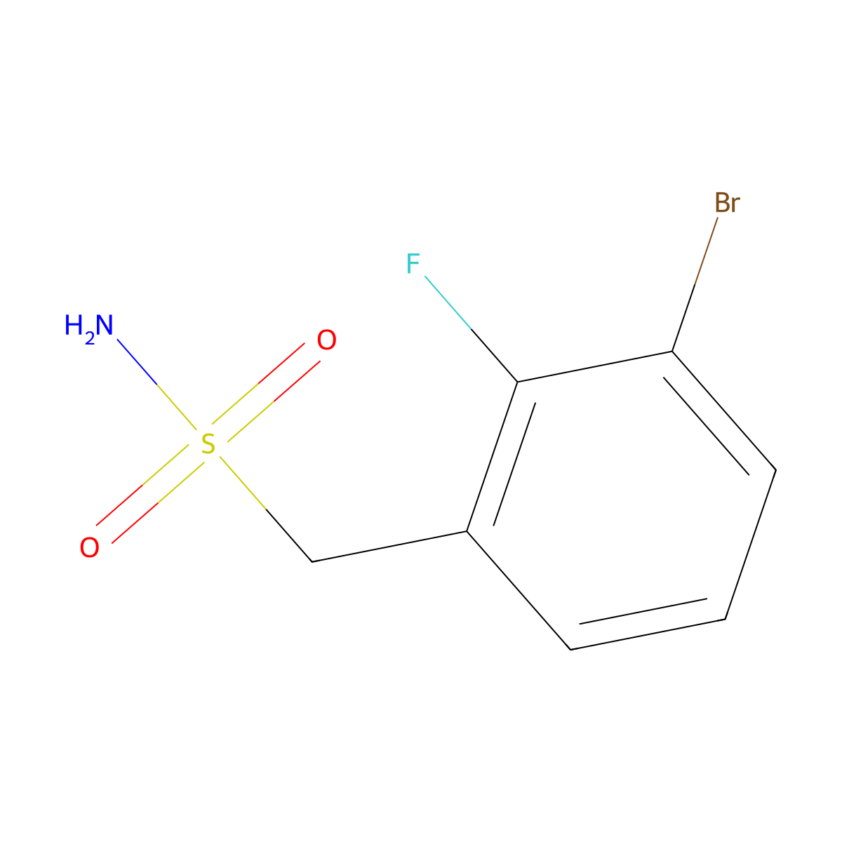 (3-Bromo-2-fluorophenyl)methanesulfonamide molecular structure, CAS 1694751-47-7