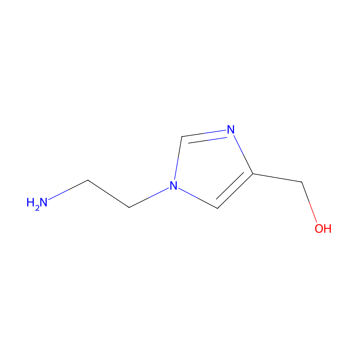 [1-(2-aminoethyl)-1H-imidazol-4-yl]methanol molecular structure, CAS 1694774-54-3