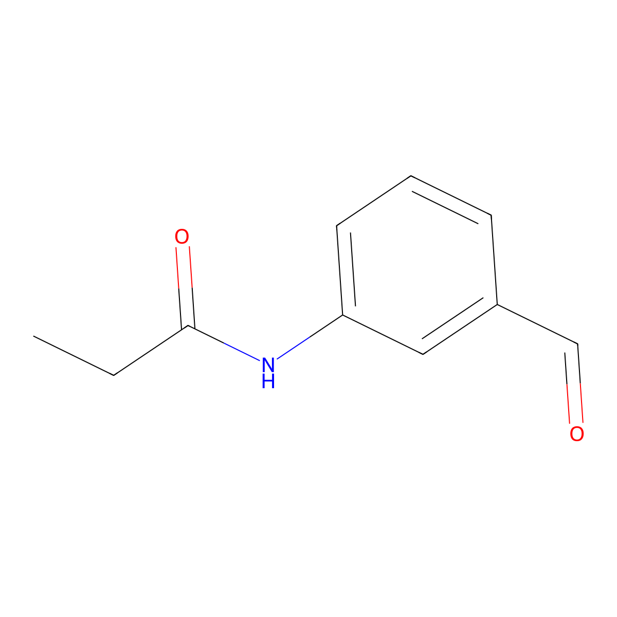 N-(3-formylphenyl)propanamide molecular structure, CAS 1694776-13-0