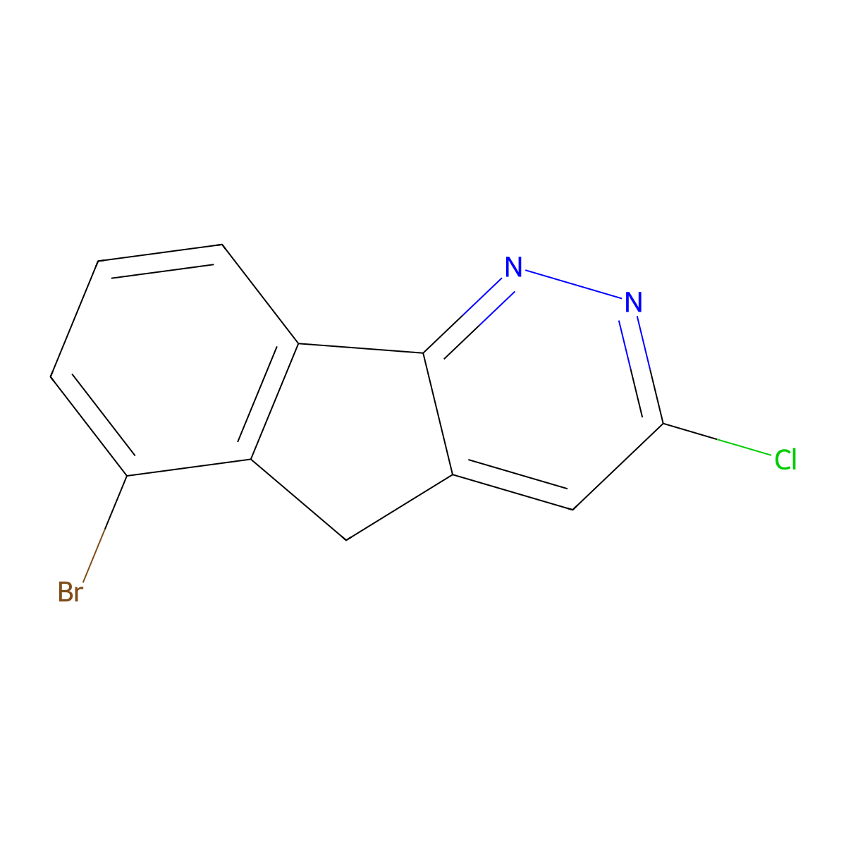 6-Bromo-3-chloro-5H-indeno[1,2-c]pyridazine molecular structure, CAS 1694781-54-8