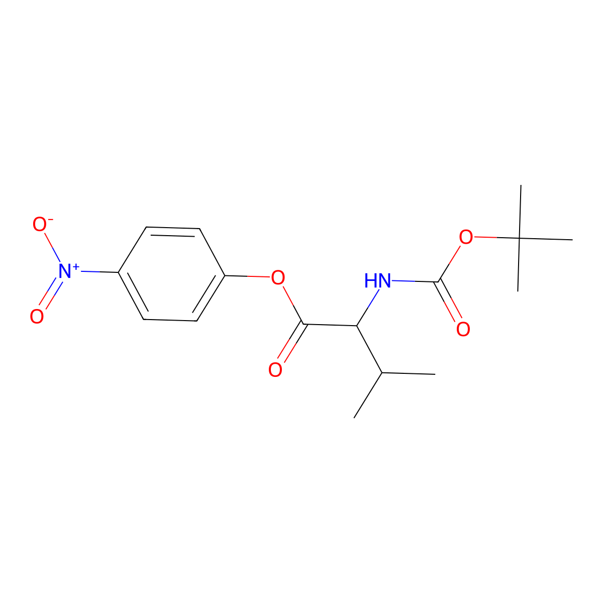 (S)-4-Nitrophenyl 2-((tert-butoxycarbonyl)amino)-3-methylbutanoate molecular structure, CAS 16948-40-6