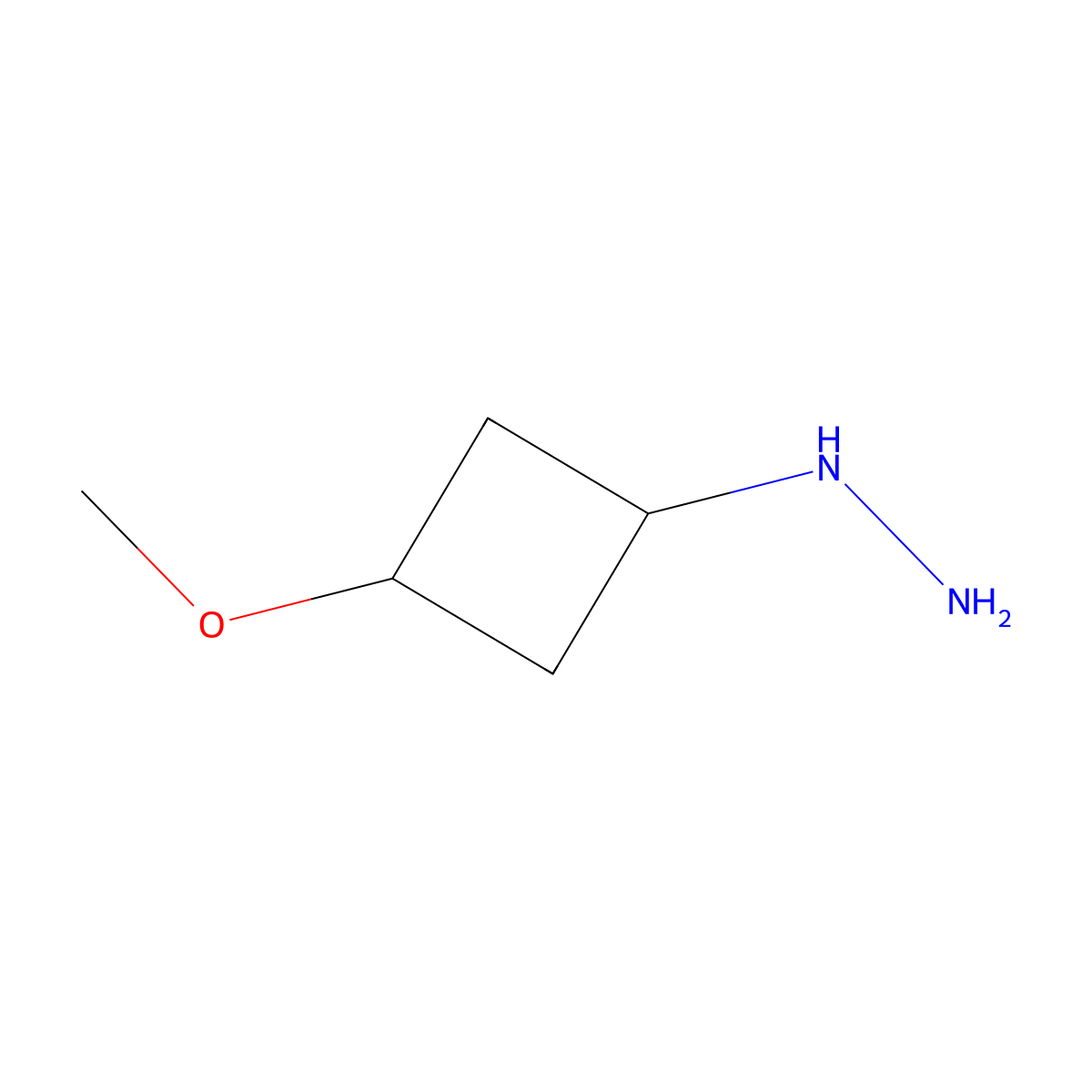 (3-Methoxycyclobutyl)hydrazine molecular structure, CAS 1694809-02-3