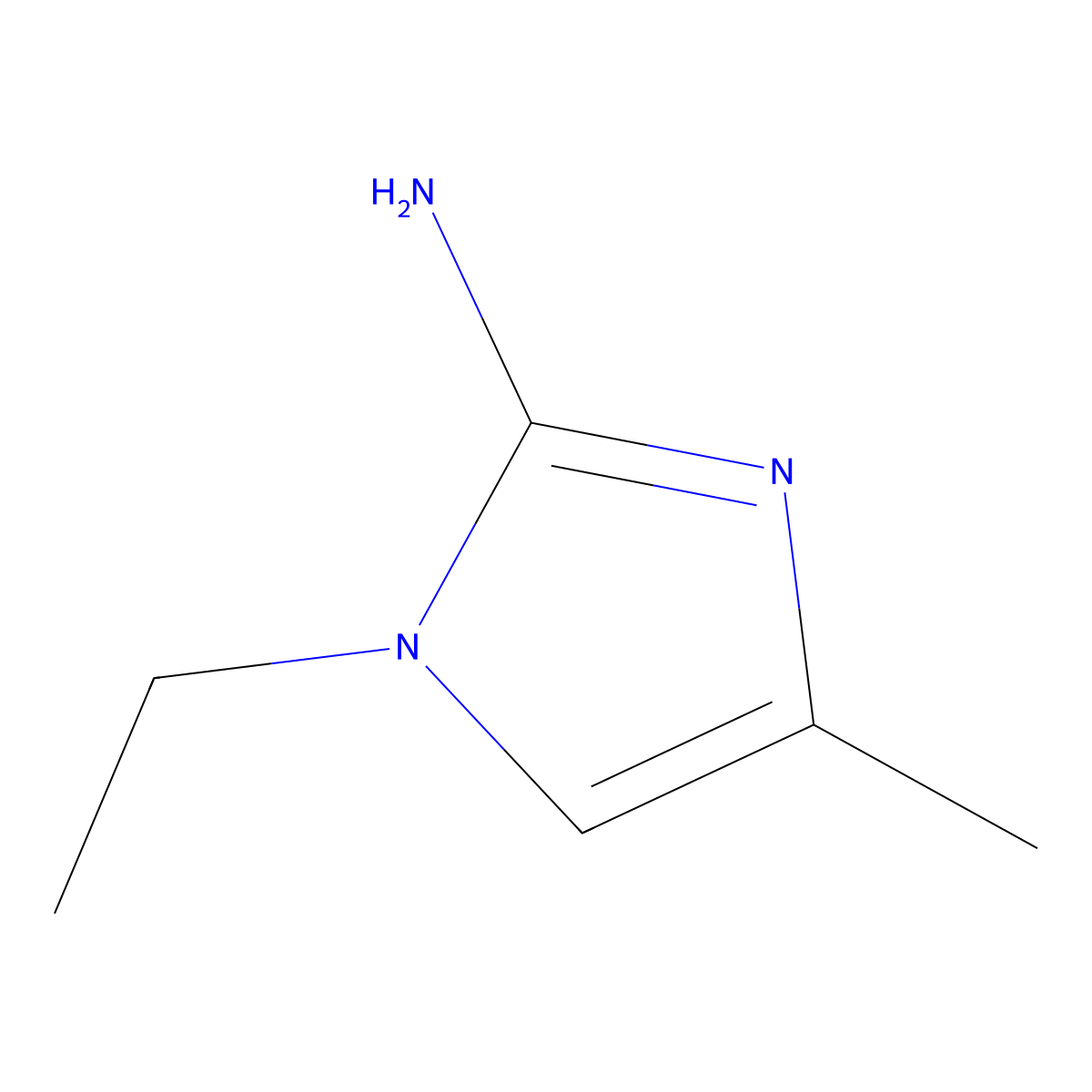 1-ethyl-4-methyl-1H-imidazol-2-amine molecular structure, CAS 1694810-54-2