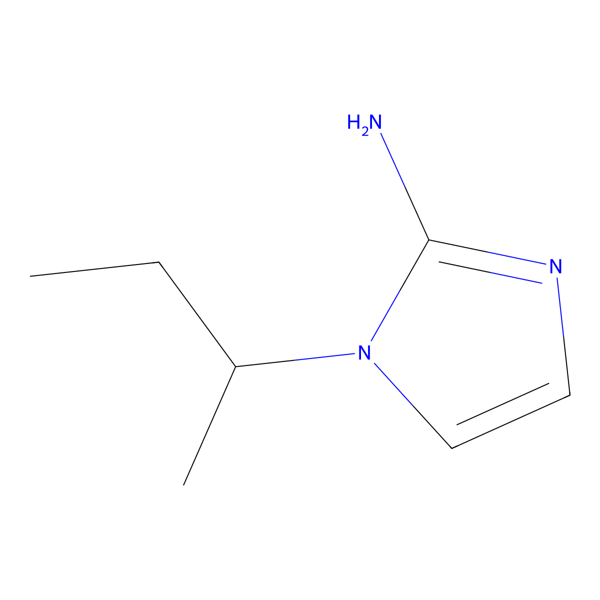 1-(butan-2-yl)-1H-imidazol-2-amine molecular structure, CAS 1694816-36-8