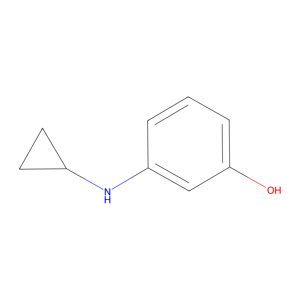 3-(Cyclopropylamino)phenol molecular structure, CAS 1694832-32-0