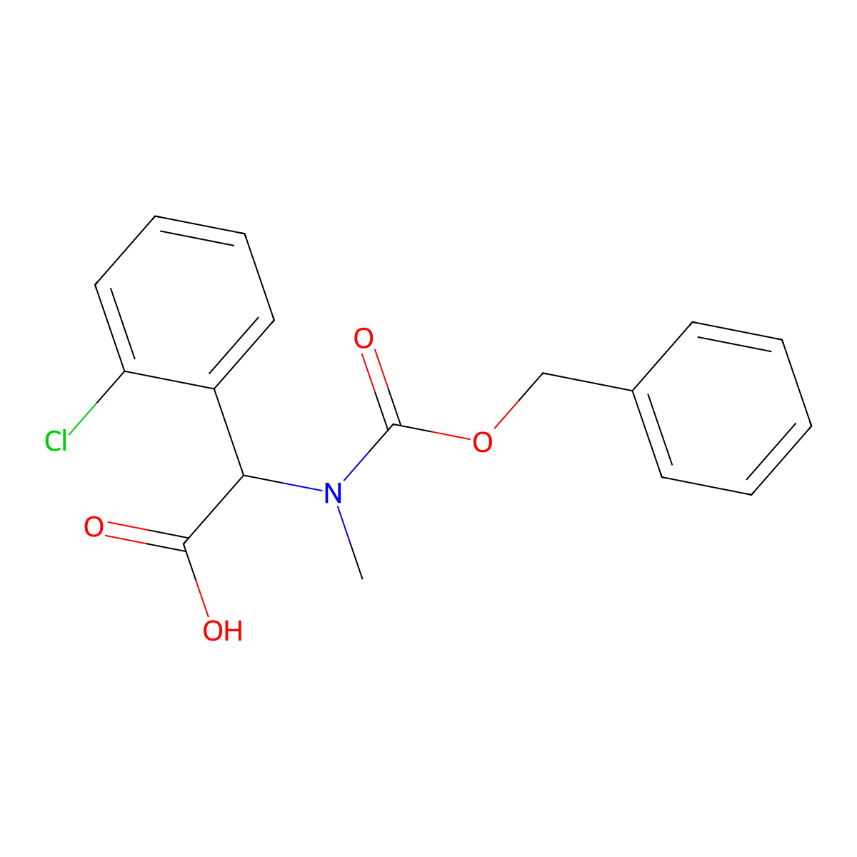 2-{[(Benzyloxy)carbonyl](methyl)amino}-2-(2-chlorophenyl)acetic acid molecular structure, CAS 1694832-44-4