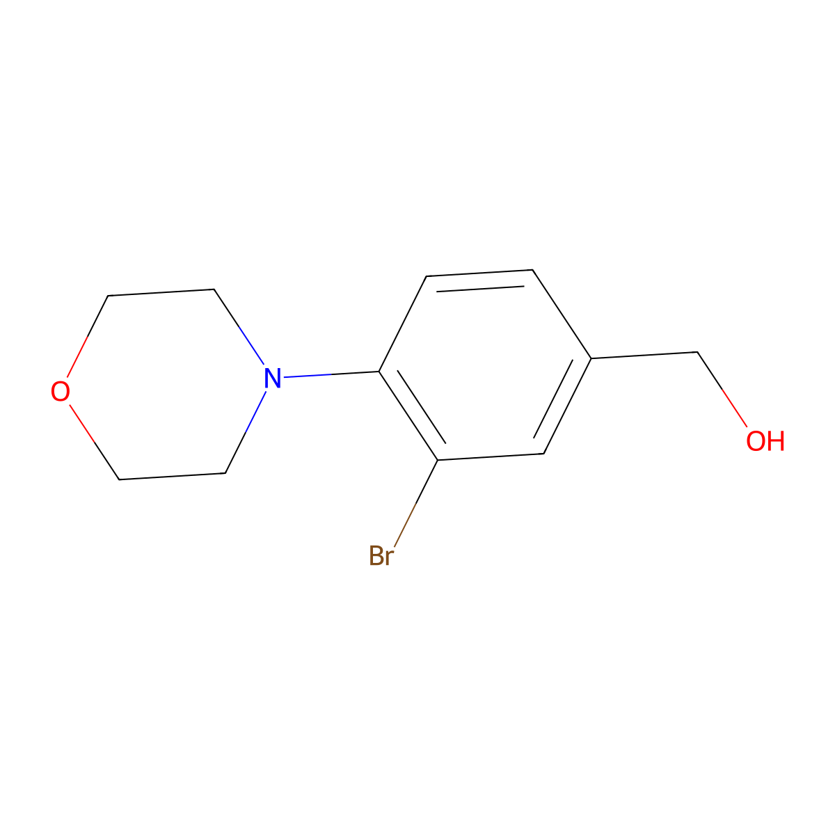 [3-Bromo-4-(morpholin-4-yl)phenyl]methanol molecular structure, CAS 1694850-31-1