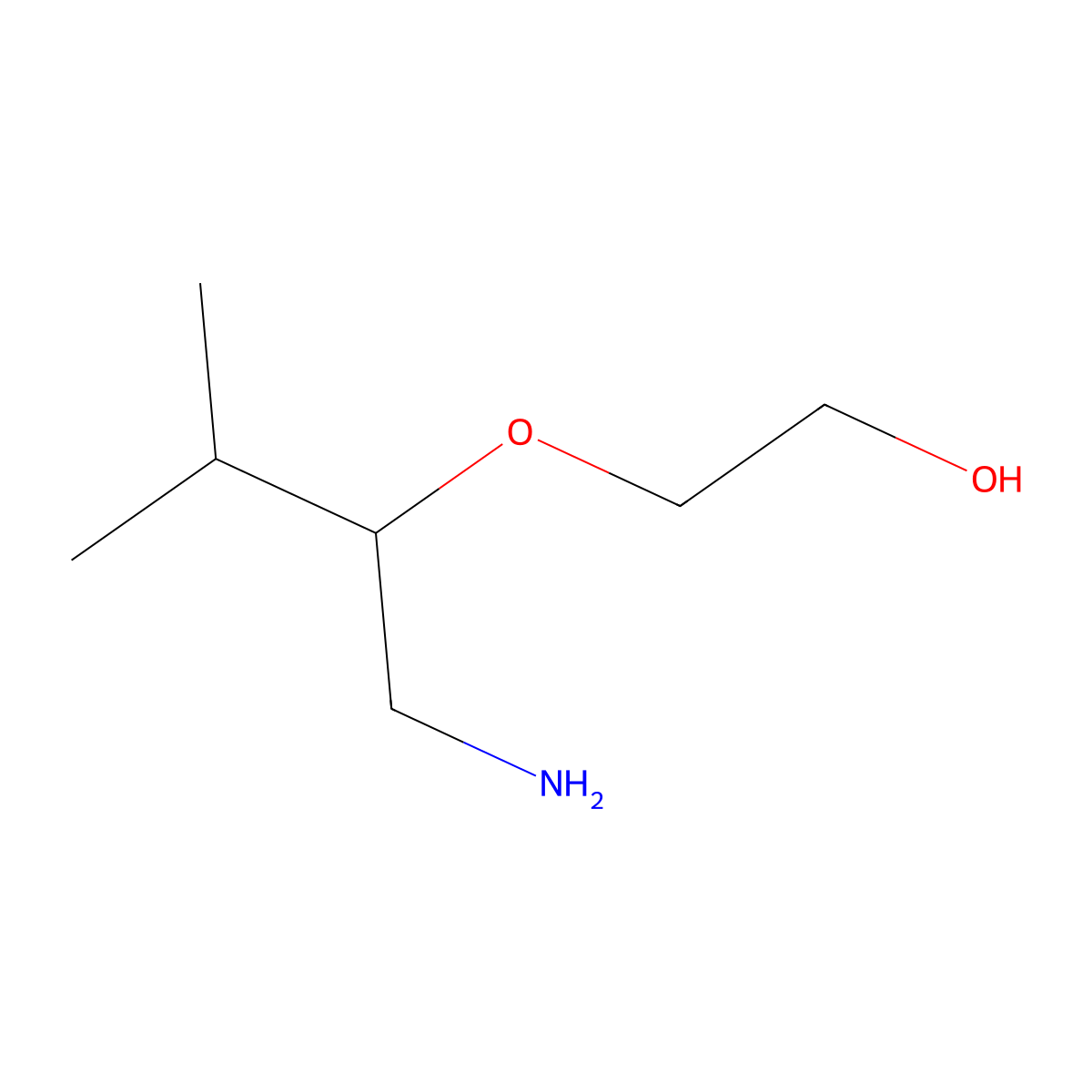 2-[(1-Amino-3-methylbutan-2-yl)oxy]ethan-1-ol molecular structure, CAS 1694861-24-9