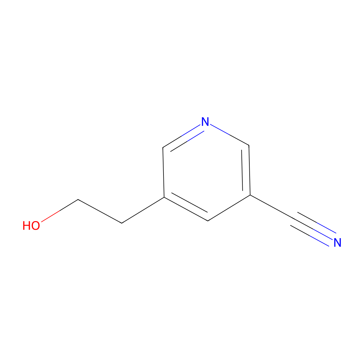5-(2-Hydroxyethyl)nicotinonitrile molecular structure, CAS 1694868-89-7