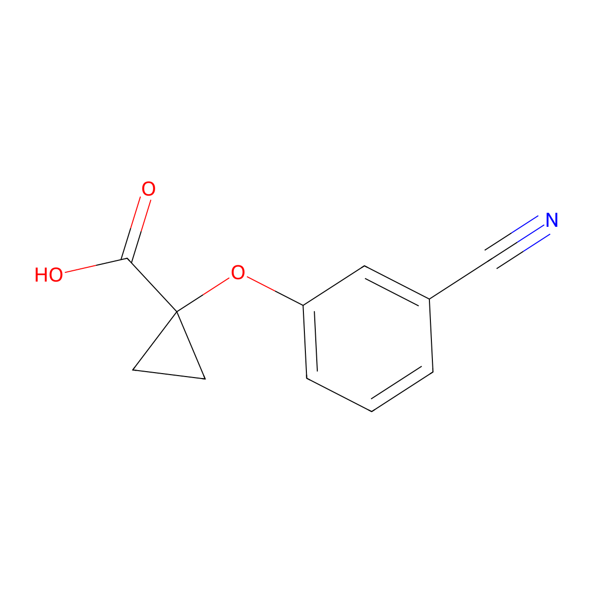 1-(3-Cyanophenoxy)cyclopropane-1-carboxylic acid molecular structure, CAS 1694868-99-9